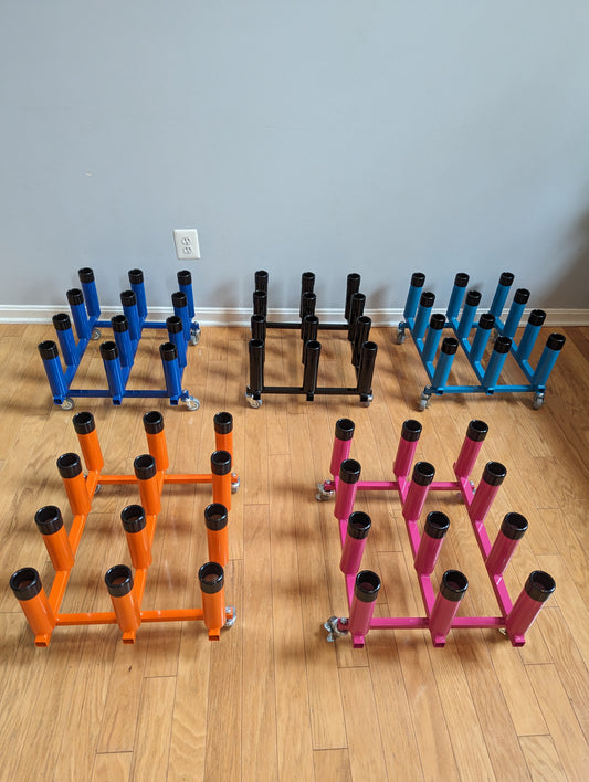 12 holder rolling storage rack