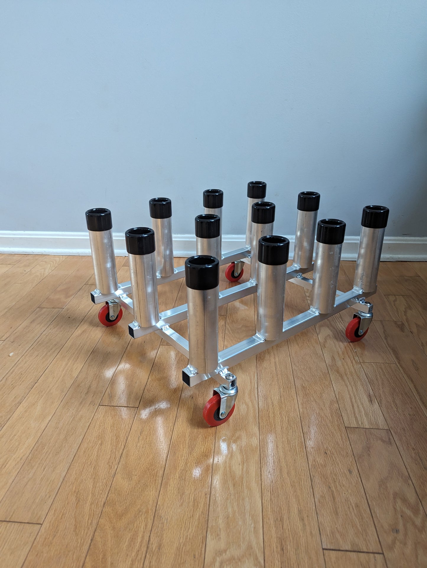 12 holder rolling storage rack