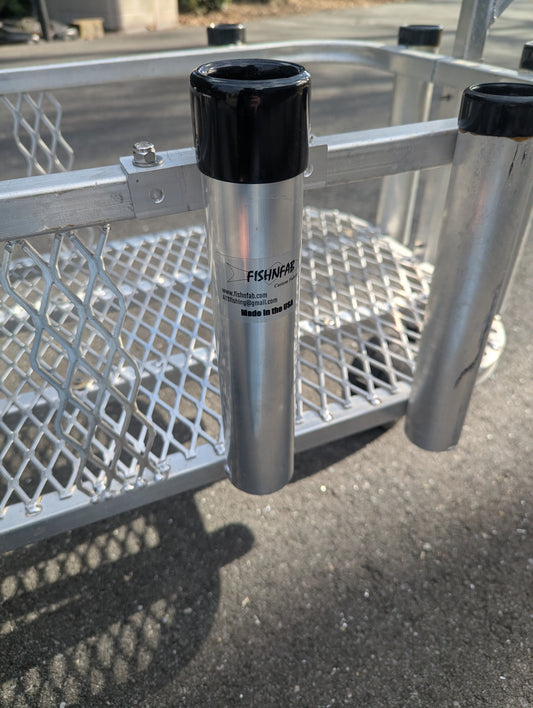 Bolt-on surf cart rod tube holder