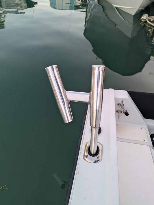 2 to 1 offset fishing rod holder